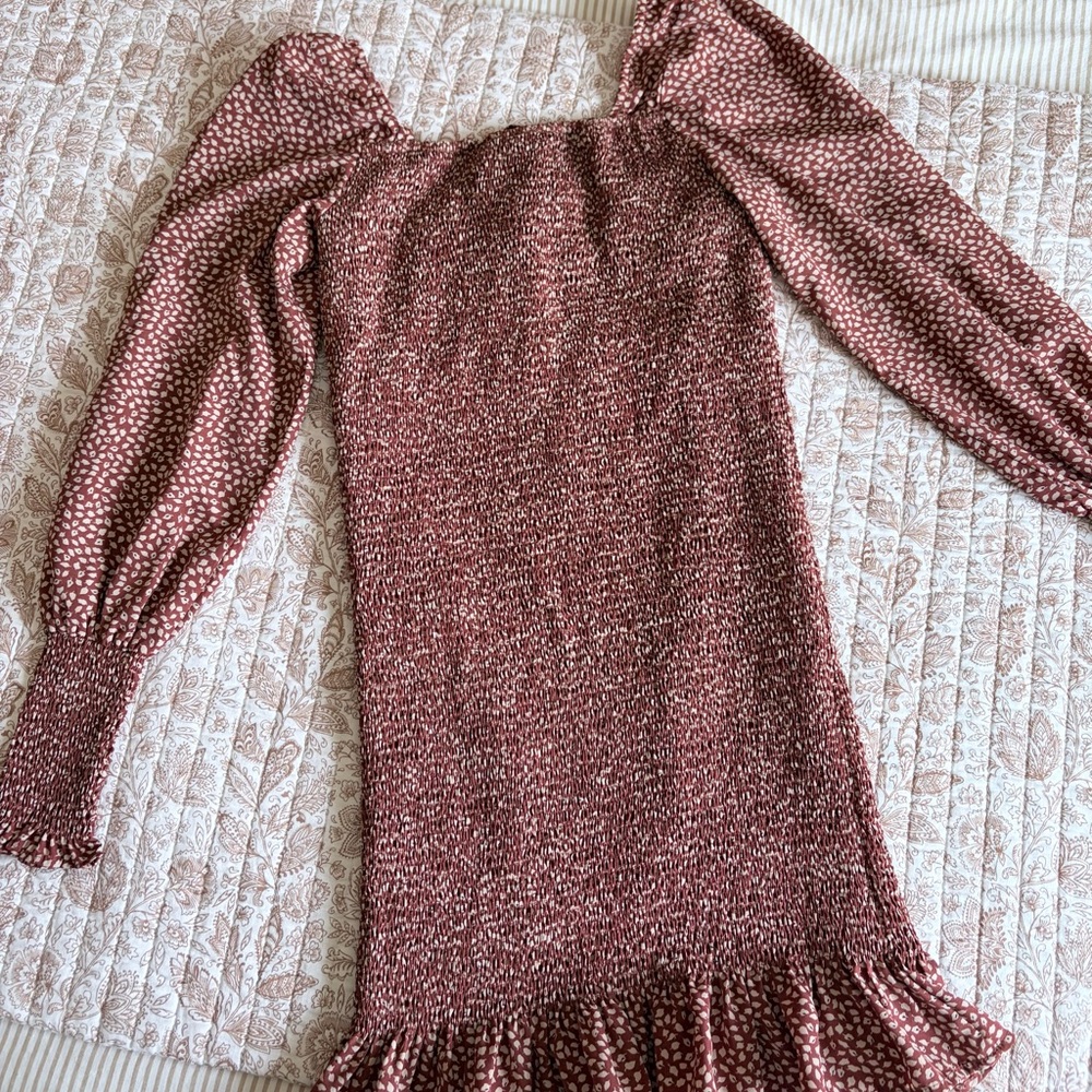 Pinkblush Maternity Dress - Rust Red - Small - Picture 3 of 5